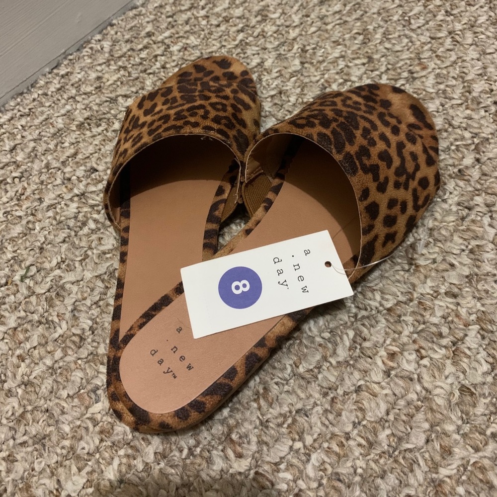 A New Day Leopard Slide Sandals